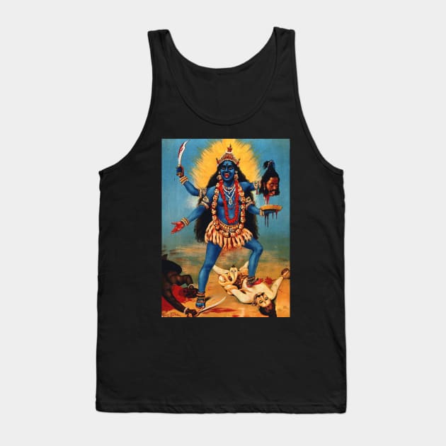 Kali trampling Shiva Tank Top by kaliyuga